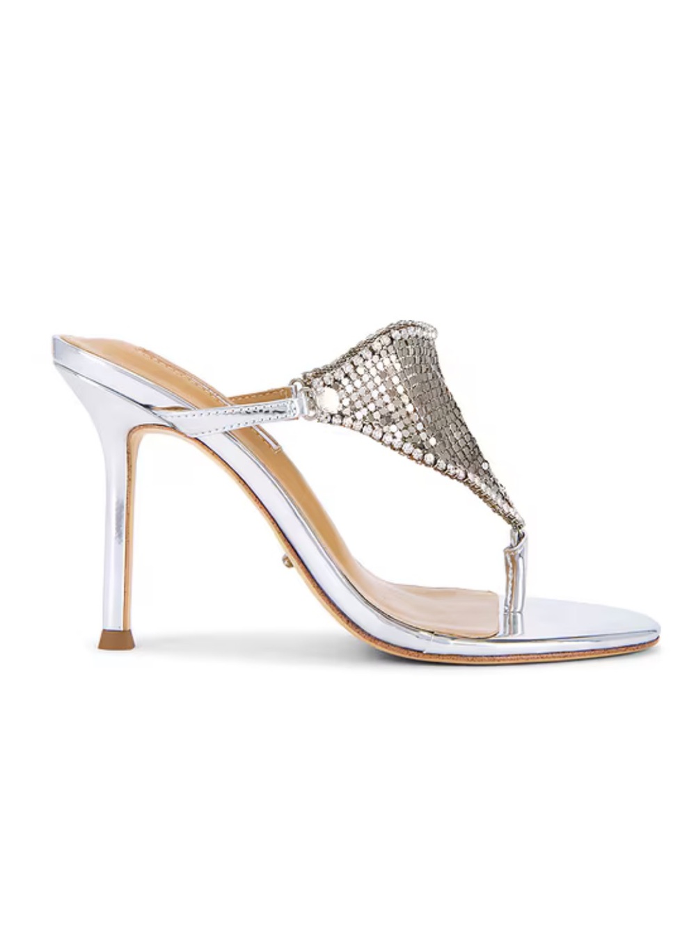 Tony Bianco Demure Heels Silver Glomesh metal mesh shoes Revolve 9